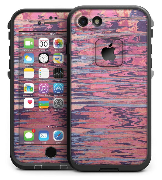Abstract Wet Paint Pink Sag - iPhone 7 LifeProof Fre Case Skin Kit
