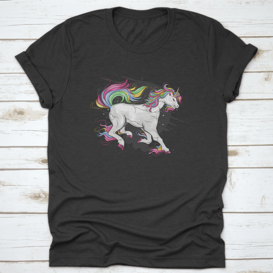 Aggressive Rainbow Color Unicorn T Shirt Design